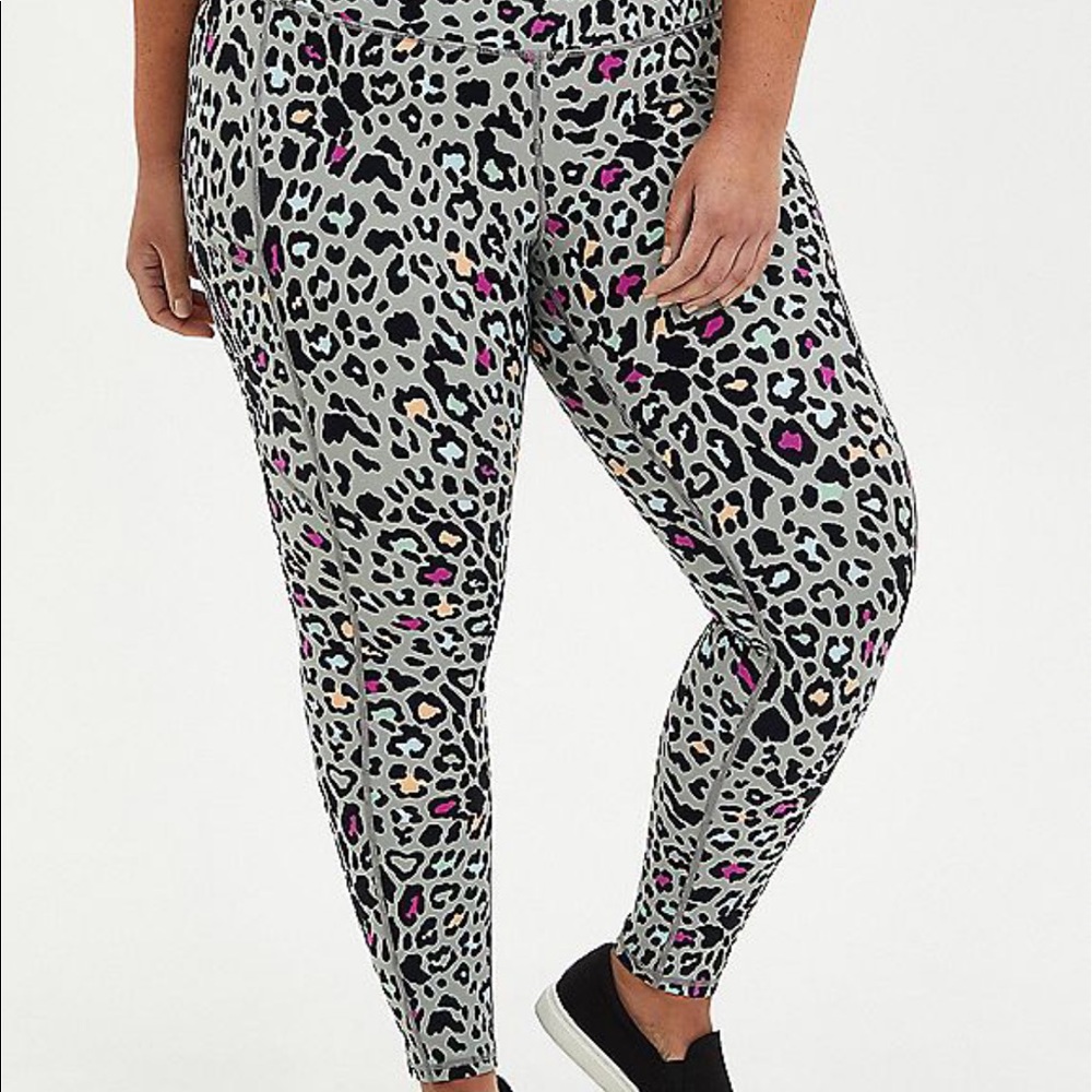 Torrid active leggings multi leopard print